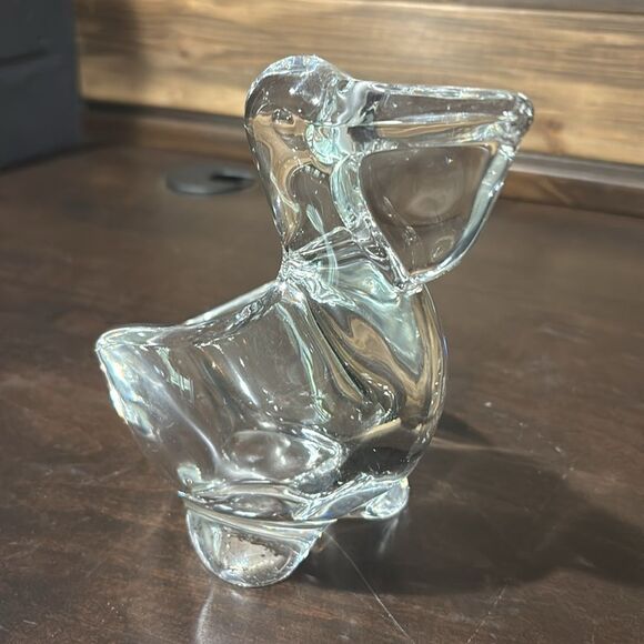 Vintage Pelican Lead Crystal Catch All Candy Dish Trinket Holder - Picture 2 of 7
